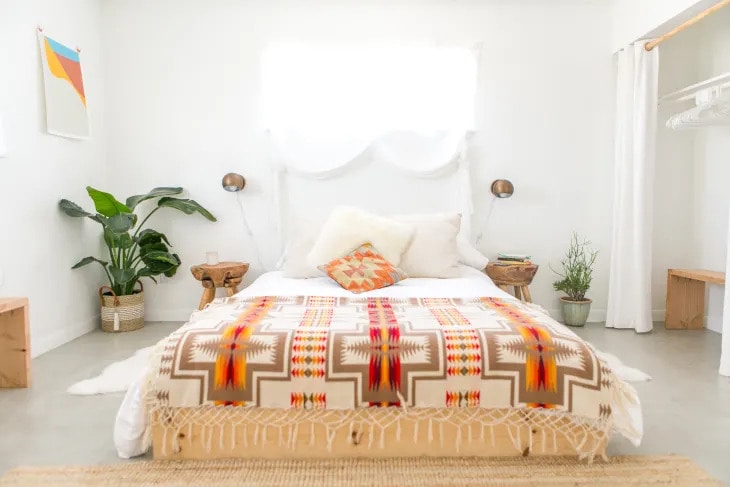 Simple bohemian bedroom