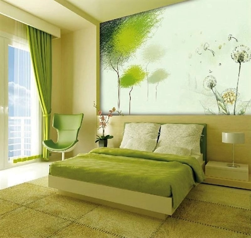 Lime and sage green bedroom ideas