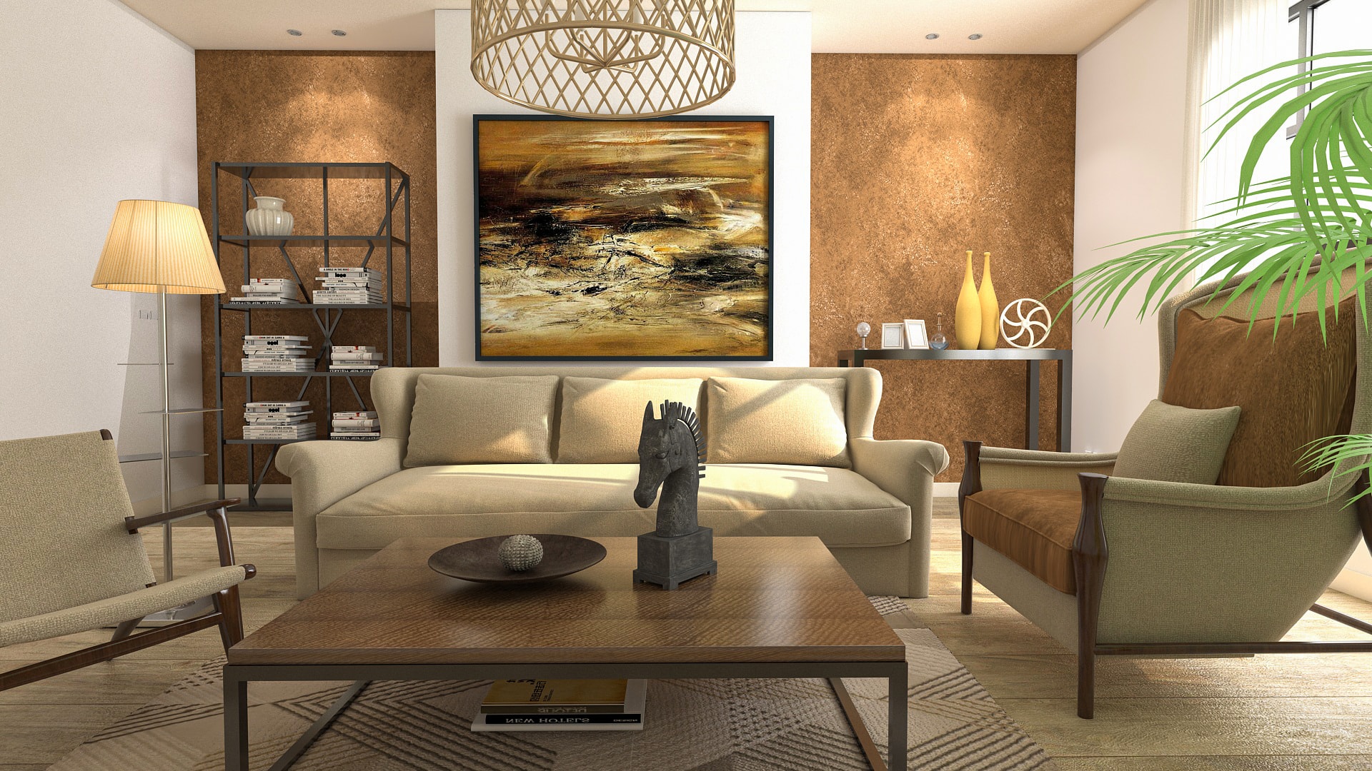 Trendy Transitional Living Room Interior Design