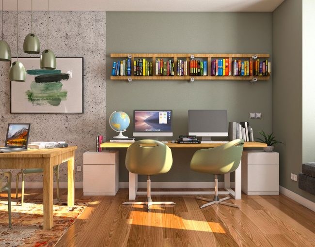 Contemporary Home Office for Two
