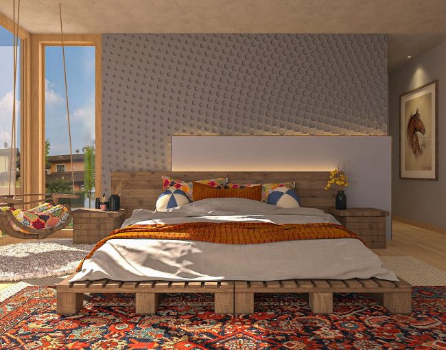 Playful Eclectic Bedroom Patterns