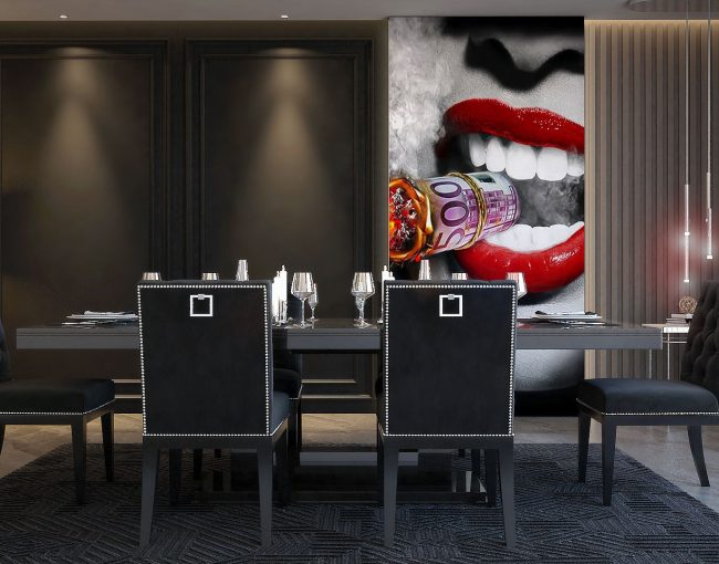 Provocative & Moody Modern Dining Room