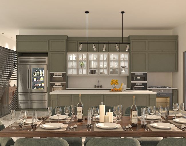 Contemporary Kitchen & Dining Space