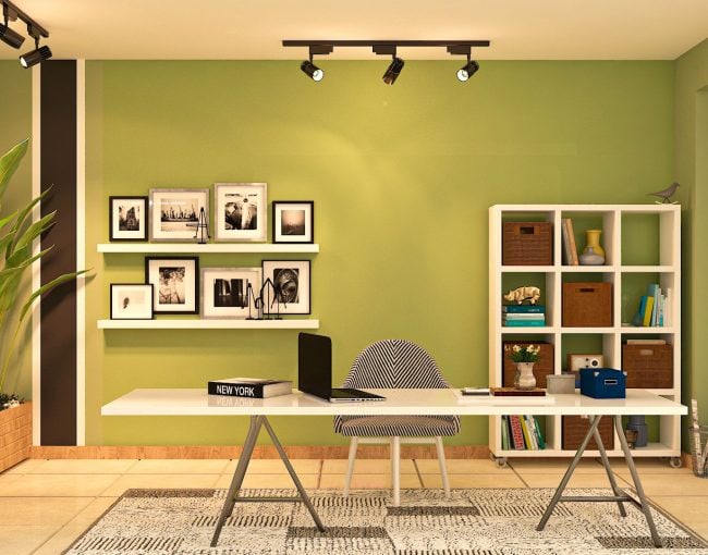 Modern Green Home Office