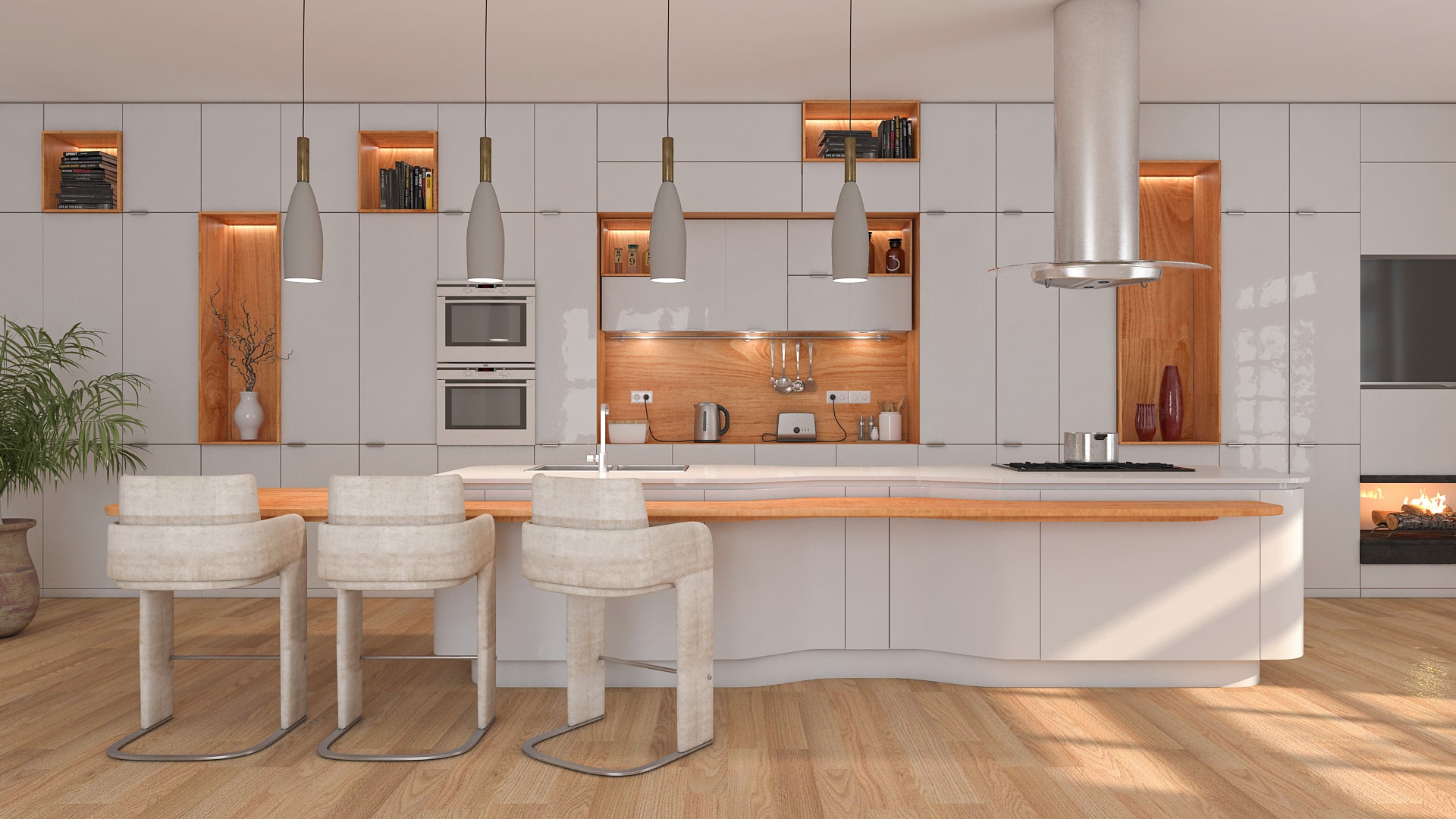 Modern minimal kitchen design