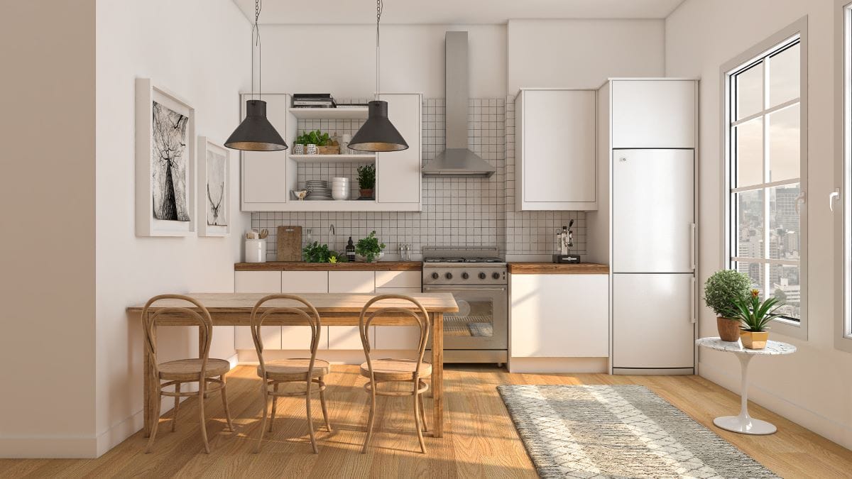 Simple & functional apartment decorating ideas for kitchens by Homilo