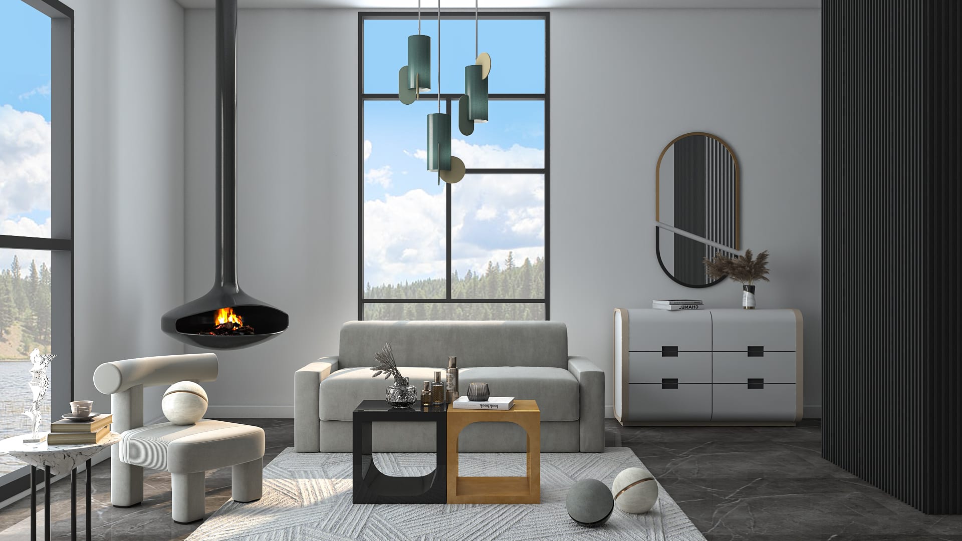 Contemporary Bauhaus Living Room