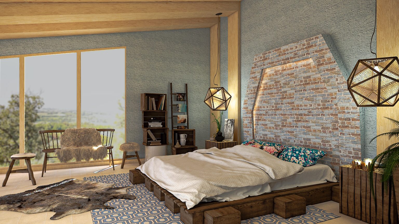 Gallery Detail: Scandi Meets Art Deco In A Relaxing Bedroom Interior