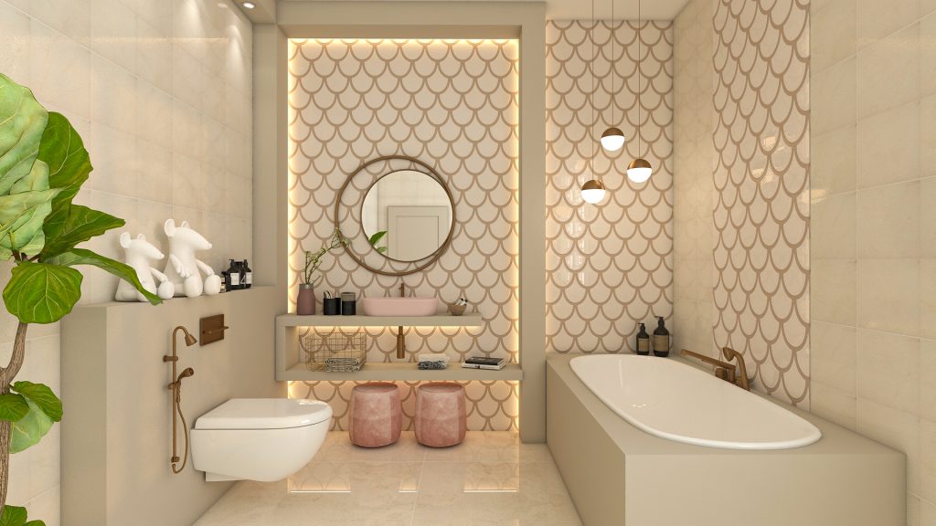 Pastel Pink Bathroom