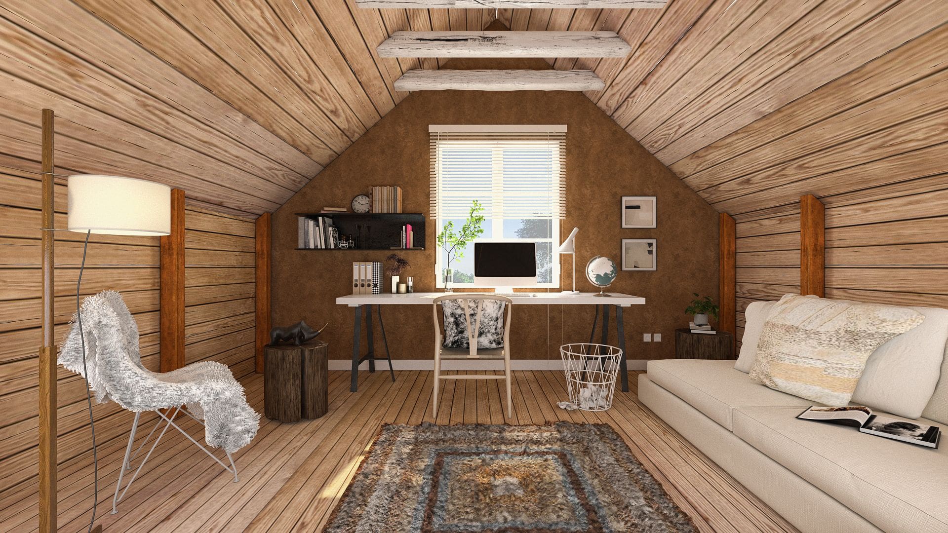 Rustic Home Office for a Mountain Cabin