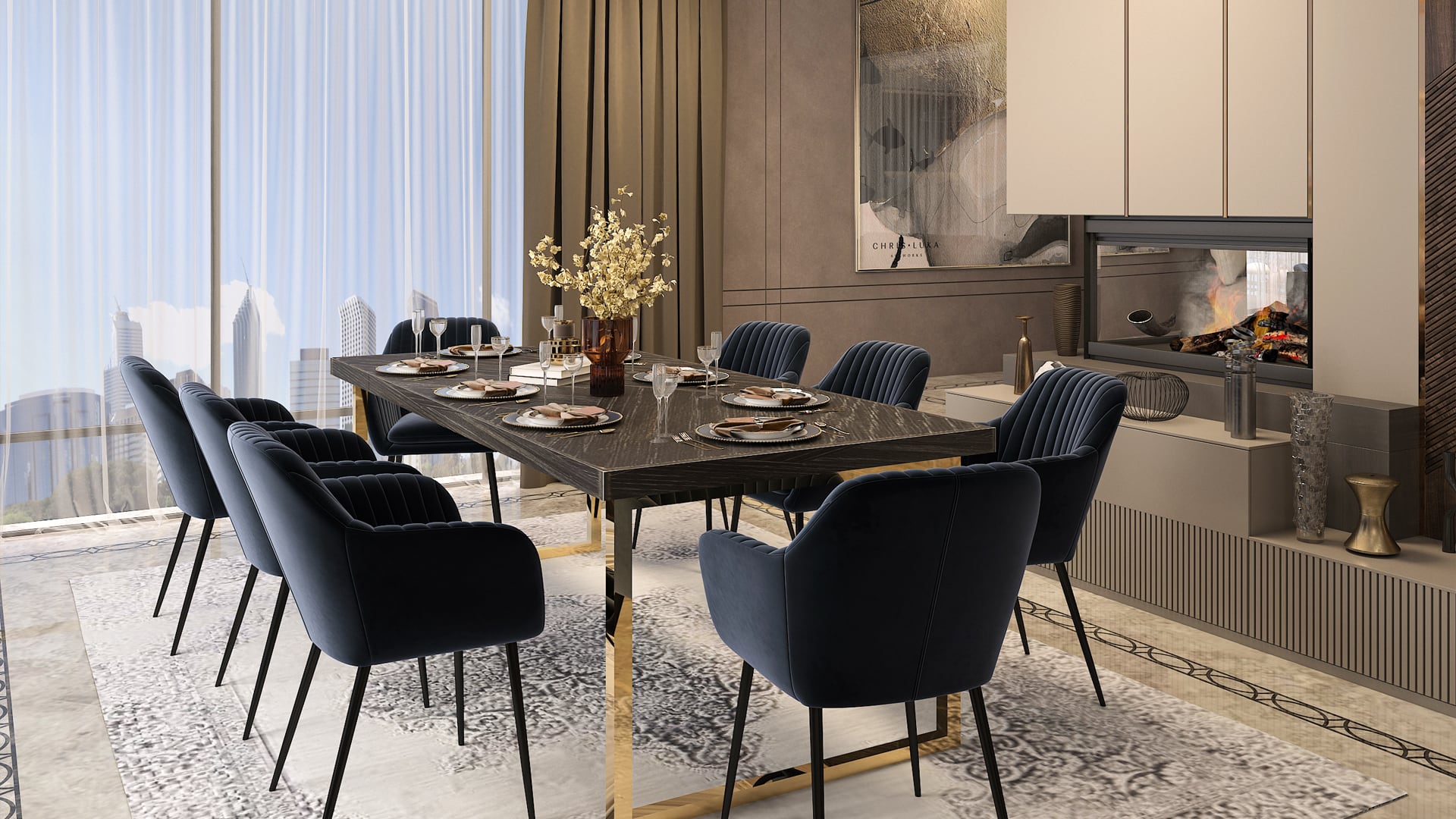Opulent Elegance: Luxury Dining Room