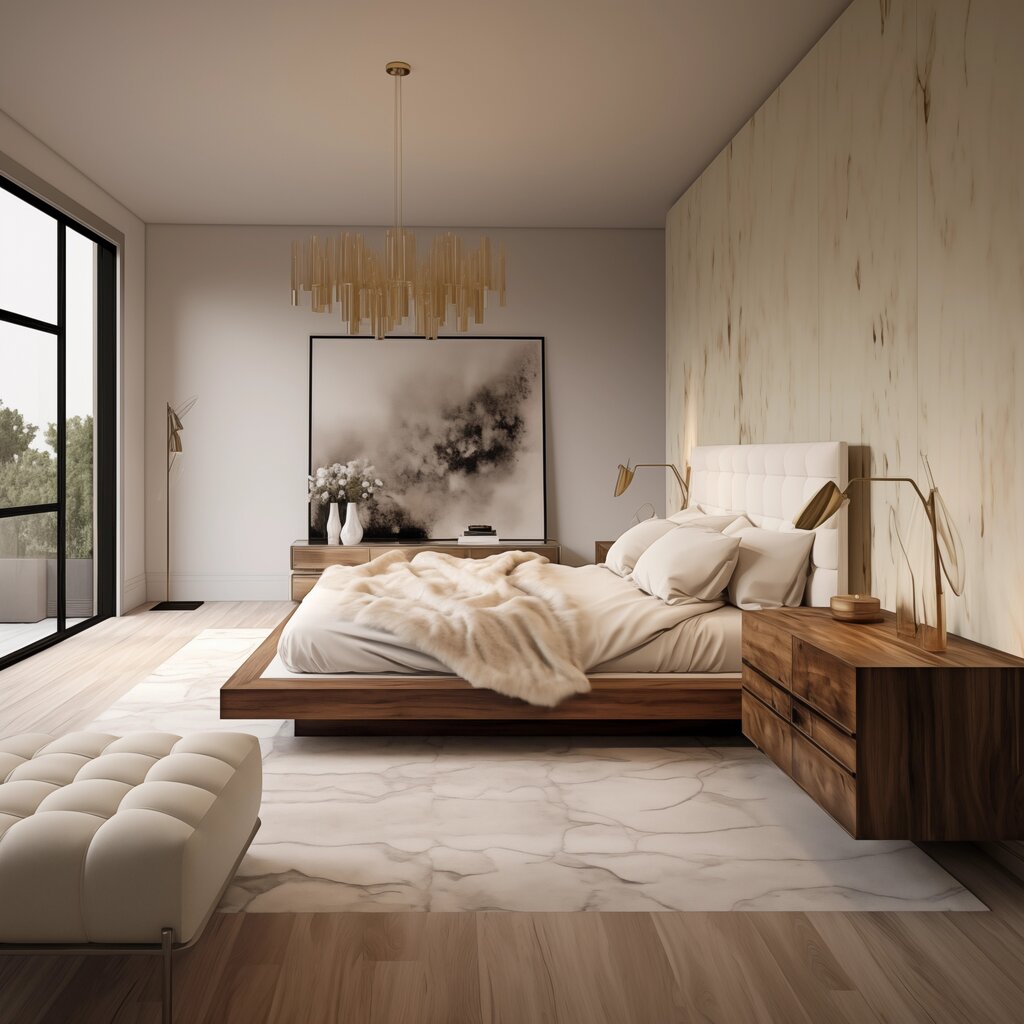 Elegant and minimalistic organic modern bedroom ideas by Homilo
