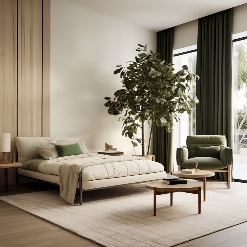 Modern organic bedroom ideas with wall paneling by Homilo