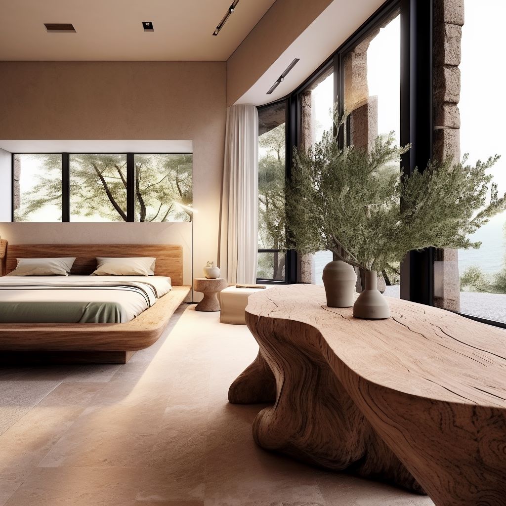 Organic modern bedroom decor ideas by Homilo