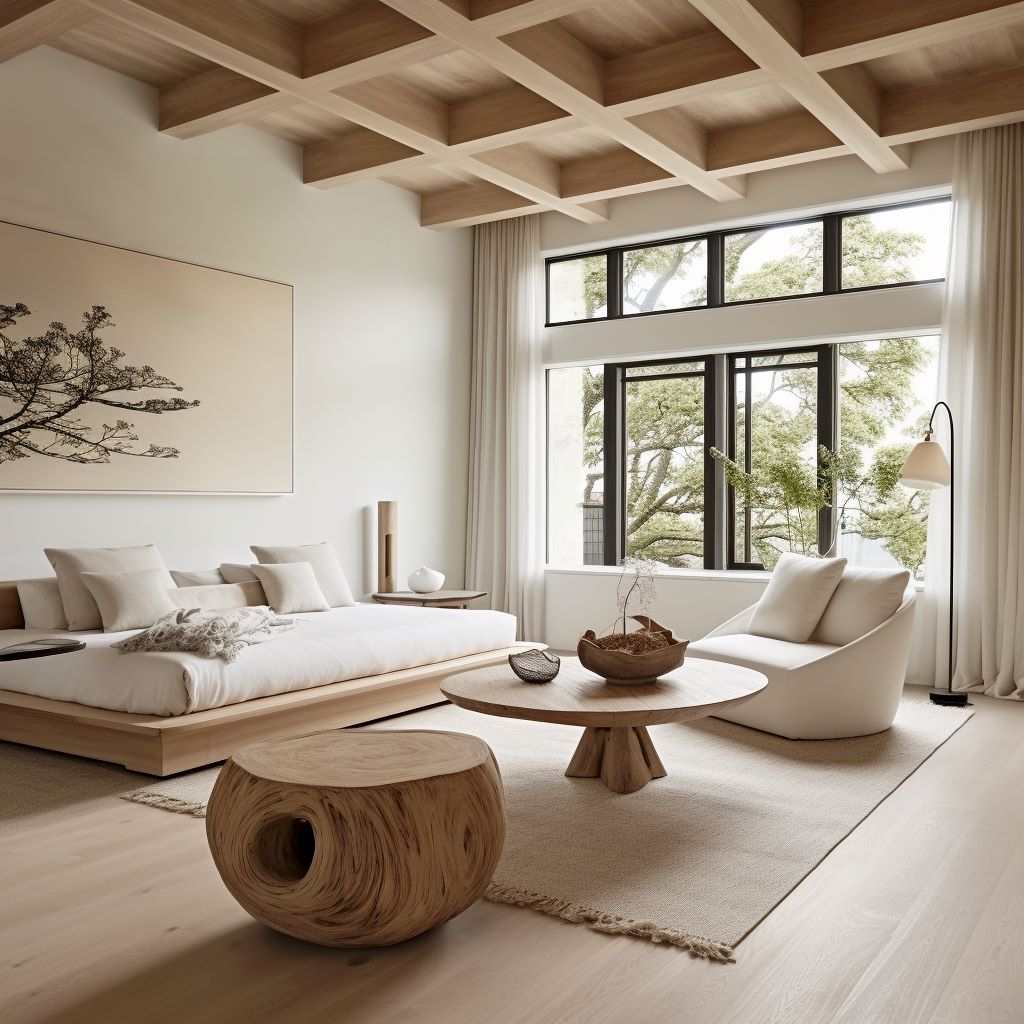 Organic modern bedroom ideas with Japandi flair by Homilo