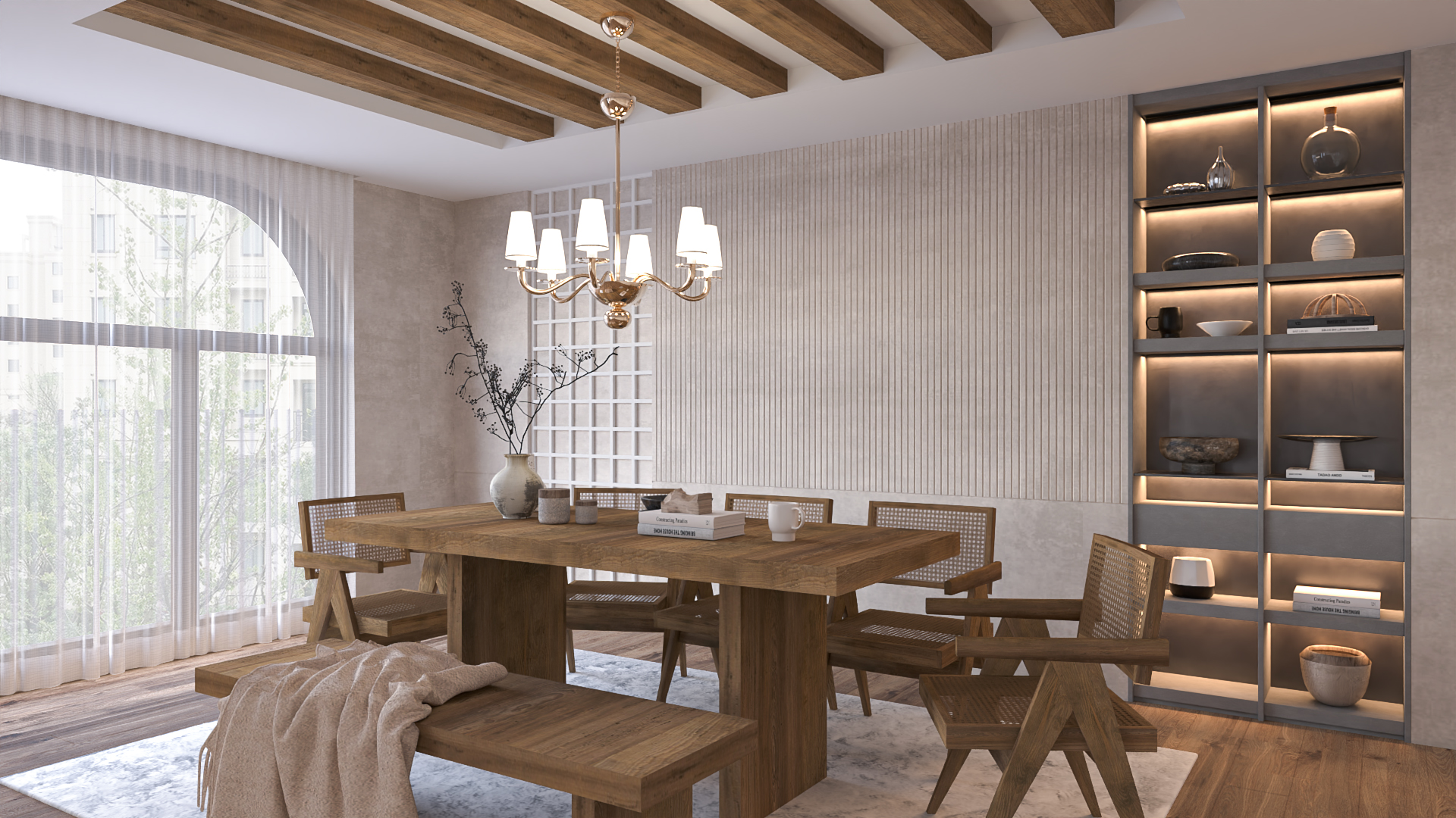 Seamless Fusion: Elevating Your Dining Space with Transitional Elegance