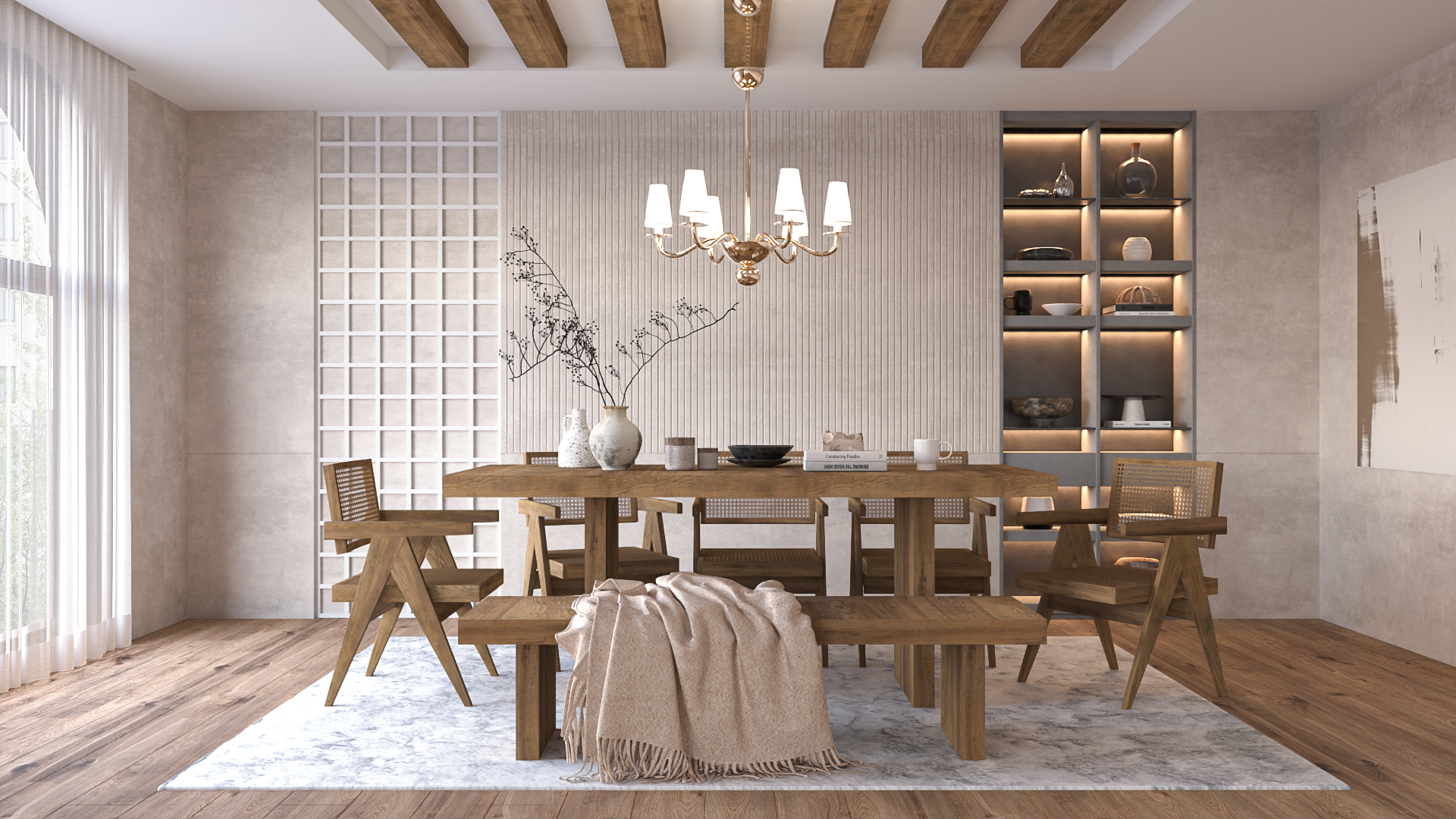 Seamless Fusion: Elevating Your Dining Space with Transitional Elegance