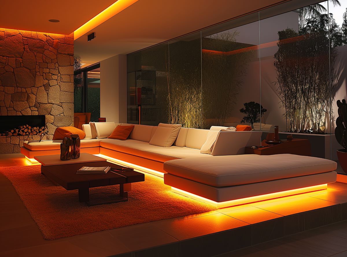 Living room decor and illumination ideas 2024 by Homilo