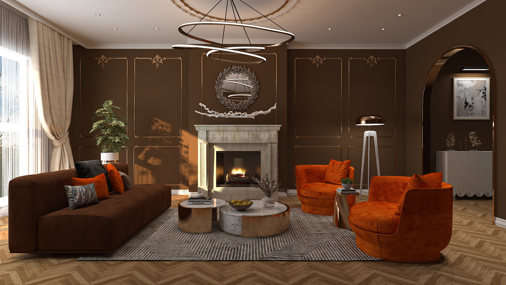 Contemporary Transitional With a Dash of Chocolate Mood
